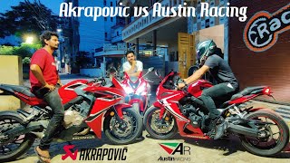 Akrapovic vs Austin Racing vs Stock  1LAKH Exhaust Comparision [upl. by Clute]