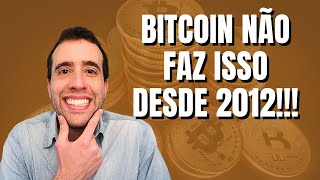 URGENTE bitcoin BTC não faz isso desde 2012 e pode trazer grande valorização para criptomoedas [upl. by Yim872]