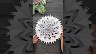 Easy Paper Snowflakes Paper Christmas decorations Tutorials shorts [upl. by Refynnej]