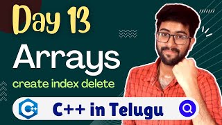 Day 13  Arrays in C  CCpp Course in Telugu  Vamsi Bhavani [upl. by Weidar]