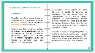 Política fiscal y monetaria expansiva y contractiva [upl. by Sualakcin579]