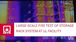 LargeScale Fire Test of Storage Rack System at UL Facility [upl. by Evelyn742]