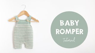 Easy Crochet Baby Romper Step By Step Tutorial Croby Patterns [upl. by Annij257]