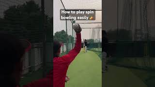 How to play spin bowling easily 🏏shorts ytshorts youtubeshorts cricket viratkohli trending [upl. by Gardel]