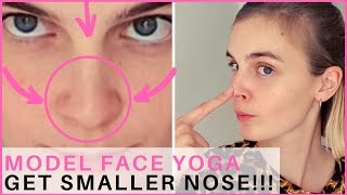 Nose Exercises  Get Smaller Nose  Model Face Yoga by Model AnnaVeronika 2020 [upl. by Ettenhoj]