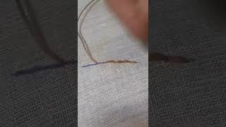 Hand Embroidery Back Stitch  Tutorial  Shorts [upl. by Aljan]