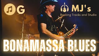 Bonamassa and Clapton style Shuffle Blues in G  Backing Track [upl. by Raycher]