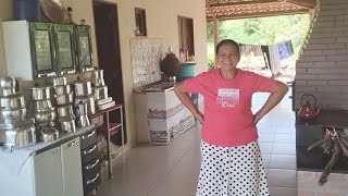 VLOG almoço no Fogão de LENHA Almôndegas ao Molho [upl. by Enieledam]