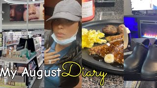 MY AUGUST DIARY night time self care target haul unboxing new breakfast recipe [upl. by Eseuqram]