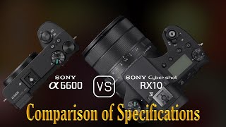 Sony A6600 vs Sony Cybershot RX10 IV A Comparison of Specifications [upl. by Nedry]