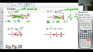 Gr 9 Factorization L3X Ex 3 Trinomials [upl. by Donata678]