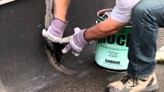 How to repair a leak utilizing Karnak 15 Muck Roof Cement  Utility Grade  low cost [upl. by Anirhtak]