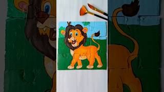 Simba Puzzle Art  The Lion King Drawing yt simba puzzle shorts drawing MissAgrawal21kids [upl. by Aiclef]