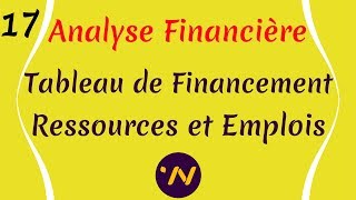 17 Analyse financière tableau emplois et ressources tableau de financement [upl. by Shane]