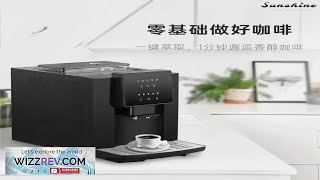 Automatic Coffee Machine Coffee Bean Grinder Milk Froth Espresso Machine Hot Water Review [upl. by Kelsey]