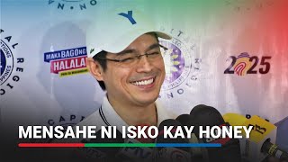 Peace with you Isko tells Honey  ABSCBN News [upl. by Enileqcaj]