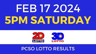 Lotto Result February 17 2024 5pm Swertres Ez2 PCSO [upl. by Rasecoiluj910]