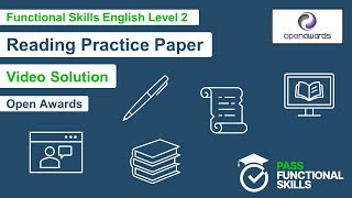 Pass Functional Skills  Open Awards Reading Sample Paper Level 2 Video Solution [upl. by Refeinnej22]