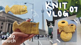 Rybka Pouch by Zofia Ratasiewicz Fish Pouch  First Accessory Knit VlogDiaries ep 07  cindknits [upl. by Nazario508]