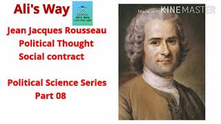 JJ Rousseau Social contractPolitical ThoughturduhindiPolitical Science Series Part 08css [upl. by Isabella]