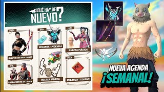 ¡NUEVA AGENDA SEMANAL REGRESA INOSUKE  RECARGA DE MOCHILA ⚔️  FREE FIRE [upl. by Ellicec]