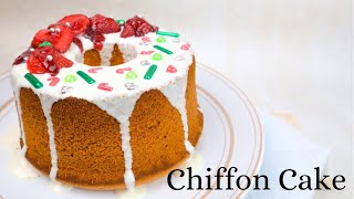 Chiffon Cake with Cream Cheese Frosting [upl. by Aonehc]