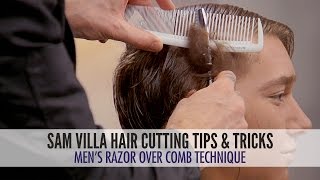 Mens Undercut Tutorial Razor Over Comb Hair Cutting Technique [upl. by Ahsatal]