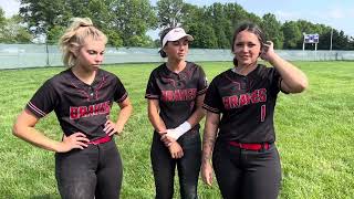 Logan Elm’s Sadie Binkley Lynsay Vanhoose and Taylor Fowler discuss regional semifinal win [upl. by Lachance]