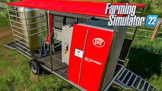 Using Lely mobile robot to milk the cows  Farming Simulator 22 [upl. by Hannibal]