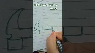 How to draw a hammer funnyshorts ARcreativitynarteasyartforkidsshortsviral easydrawing viral [upl. by Anaehr]