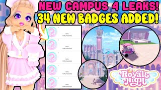 Vioncii Revealed More Of Campus 4 It Will Be Huge And 34 New Badges Added To Royale High Update News [upl. by Cornish467]