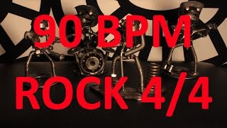 90 BPM  ROCK  44 Drum Track  Metronome  Drum Beat [upl. by Alyose]