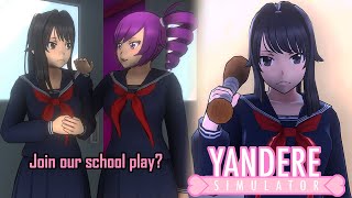 KOKONA WANTS US TO PLAY A SERIAL KILLER IN HER NEW PLAY BUT WERE NOT PLAYING  Yandere Simulator [upl. by Sirtimid390]