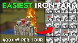 Minecraft easiest iron farm for 121 1000 iron per hour [upl. by Niwri]