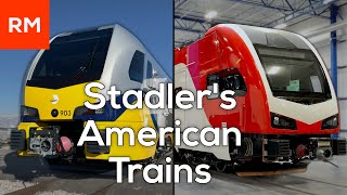 A Closer Look at Stadler’s New Trains for the US  DART Flirt DMU and CalTrain Kiss EMU [upl. by Ahsienauq]