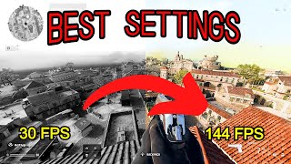 BEST SETTINGS TO GET MORE FPSWARZONE [upl. by Zoila647]