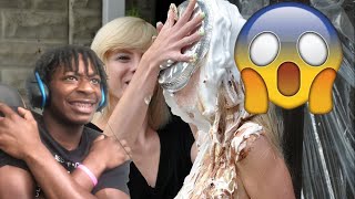 Woman Gets Pied In The Face And Gets FuriousInsane Reaction [upl. by Lad]