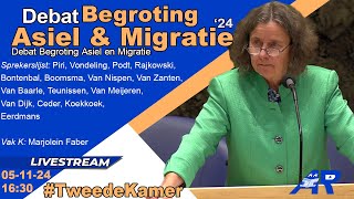 Terugkijken Debat over begroting Asiel amp Migratie 1e termijn Kamer  Asieldebat Tweede Kamer [upl. by Hinze]