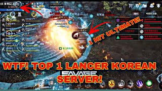 MIR4 INSANE ULTIMATE DAMGE TOP1 LANCER  SP 10F BATTLE KOREAN SER  SAVAGE ALLIANCE [upl. by Obed216]