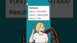 How to convert Volts to Kilovolts  Easy Science calculation [upl. by Ainerbas]