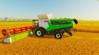 FS22 TRITICALE HARVESTING WITH 2 COMBINE NEW HORIZONS FARM [upl. by Eentirb]