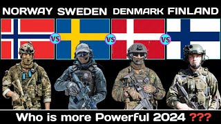 Norway Vs Sweden Vs Denmark Vs Finland Millitary Power Comparison 2024 ipro Comparison [upl. by Endora]