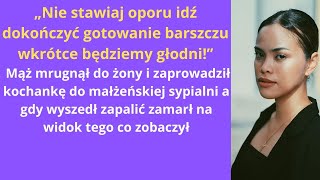 „Nie stawiaj oporu idź dokończyć gotowanie barszczu Wkrótce będziemy głodni” mąż mrugnął do żony [upl. by Margie]