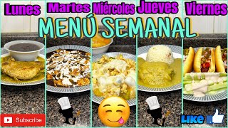 Menú Semanal Económico cocina parati receta delicious food menu comidaeconomica comida [upl. by Nylirek761]