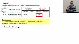 Comptabilité 2 bac Contrôle n°1 Semestre 1 Exercice 2 stocks [upl. by Ayoj]