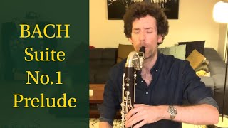 Bach Suite n°1 Prelude  Nicolas Baldeyrou on a bass clarinet [upl. by Raviv]