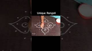 Beautiful kolam with 73 straight dots uniquerangoli rangolidesigns uniquemuggulu easyrangoli [upl. by Ynaffyt]