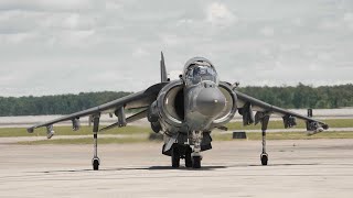 The Last USMC AV8B Harrier Demo  VTOL Jump Jet  MCAS Cherry Point Airshow 2024 [upl. by Sredna653]