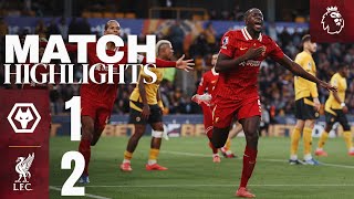 Konate amp Salah Goals In Premier League Win  Wolves 12 Liverpool  Highlights [upl. by Amsab]