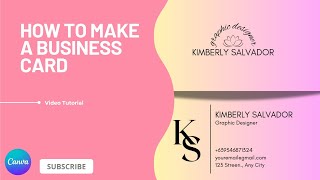 How to make a business card design  Canva [upl. by Stanzel]